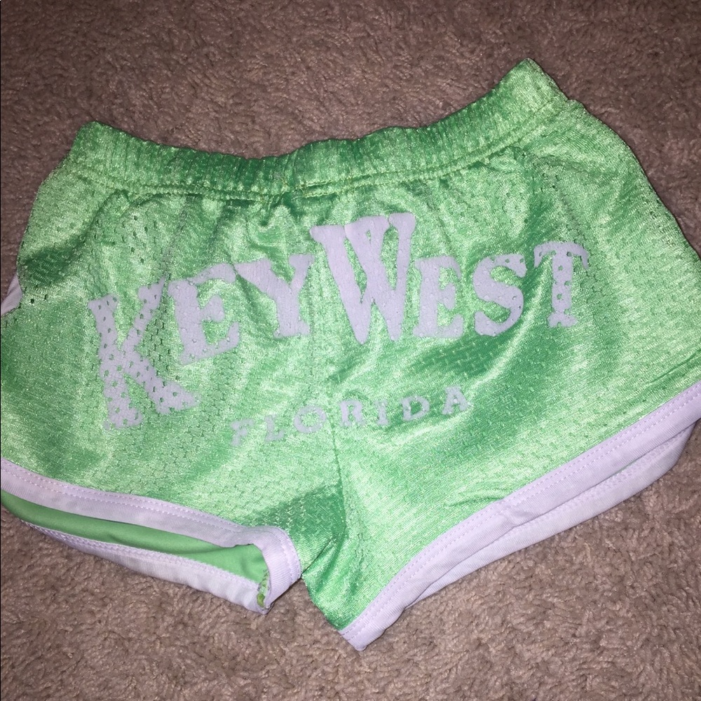 Lime green key west Florida booty shorts